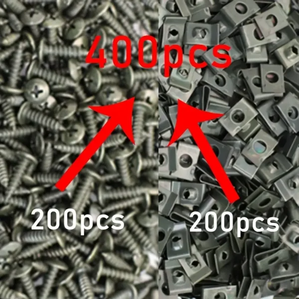 400pcs Heavy-Duty Automotive Clips
